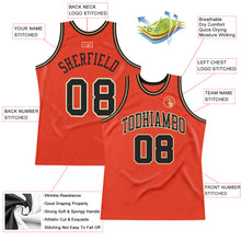 Load image into Gallery viewer, Custom Orange Black-Old Gold Authentic Throwback Basketball Jersey