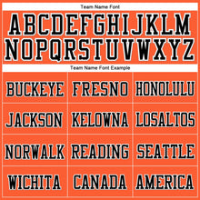 Load image into Gallery viewer, Custom Orange Black-White Stitched Cuffed Knit Hat