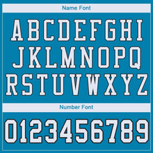 Load image into Gallery viewer, Custom Panther Blue White-Black Mesh Authentic Football Jersey