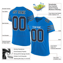 Load image into Gallery viewer, Custom Panther Blue Navy-White Mesh Authentic Football Jersey