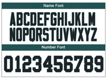 Load image into Gallery viewer, Custom Lights Out Black Midnight Green-White Football Jersey