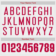 Load image into Gallery viewer, Custom White Red Strip Red-White Baseball Jersey