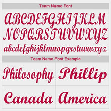 Load image into Gallery viewer, Custom White Red Strip Red-White Baseball Jersey