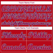 Load image into Gallery viewer, Custom Red White-Royal Baseball Jersey