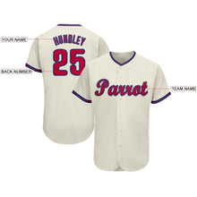 Load image into Gallery viewer, Custom Cream Red-Royal Baseball Jersey