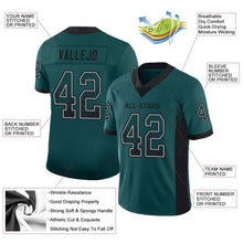 Load image into Gallery viewer, Custom Midnight Green Black-White Mesh Drift Fashion Football Jersey