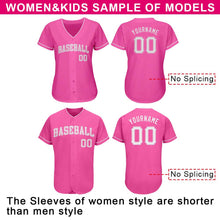 Load image into Gallery viewer, Custom Pink Authentic Baseball Jersey