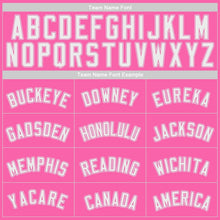 Load image into Gallery viewer, Custom Pink White Authentic Baseball Jersey