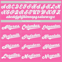 Load image into Gallery viewer, Custom Pink White Authentic Baseball Jersey