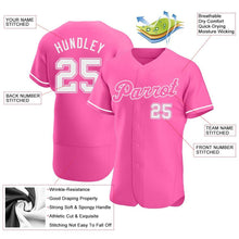 Load image into Gallery viewer, Custom Pink White Authentic Baseball Jersey
