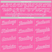 Load image into Gallery viewer, Custom Pink White Authentic Baseball Jersey