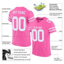 Load image into Gallery viewer, Custom Pink White Mesh Authentic Football Jersey