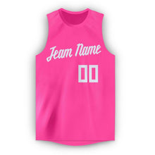 Load image into Gallery viewer, Custom Pink White Round Neck Basketball Jersey