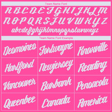 Load image into Gallery viewer, Custom Pink White Round Neck Basketball Jersey