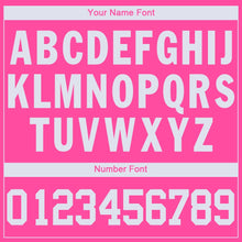 Load image into Gallery viewer, Custom Pink White V-Neck Basketball Jersey