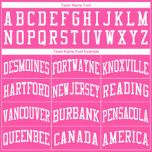 Load image into Gallery viewer, Custom Pink White Round Neck Suit Basketball Jersey
