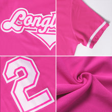 Load image into Gallery viewer, Custom Pink Gray-White Authentic Baseball Jersey