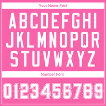 Load image into Gallery viewer, Custom Pink White Authentic American Flag Fashion Baseball Jersey