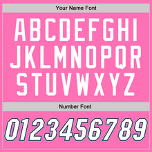 Load image into Gallery viewer, Custom Pink White-Light Blue Authentic Throwback Rib-Knit Baseball Jersey Shirt