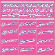 Load image into Gallery viewer, Custom Pink White-Purple Authentic Throwback Basketball Jersey