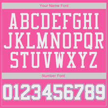 Load image into Gallery viewer, Custom Pink White-Purple Authentic Throwback Basketball Jersey