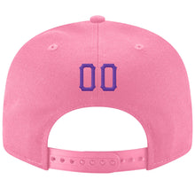 Load image into Gallery viewer, Custom Pink Purple-White Stitched Adjustable Snapback Hat