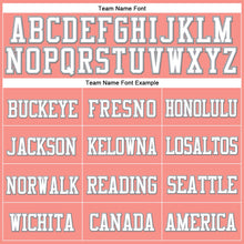 Load image into Gallery viewer, Custom Pink White-Gray Stitched Cuffed Knit Hat