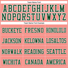 Load image into Gallery viewer, Custom Pink Green-White Stitched Cuffed Knit Hat