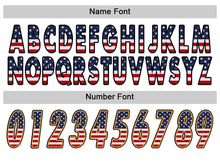 Load image into Gallery viewer, Custom White Black-Gold USA Flag Fashion Football Jersey