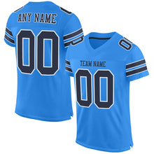 Load image into Gallery viewer, Custom Powder Blue Navy-White Mesh Authentic Football Jersey
