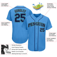 Load image into Gallery viewer, Custom Powder Blue Navy-Aqua Authentic Baseball Jersey