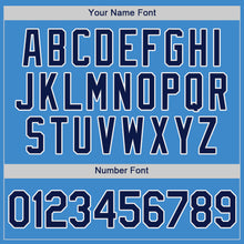 Load image into Gallery viewer, Custom Powder Blue Navy-White Authentic Baseball Jersey