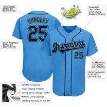 Load image into Gallery viewer, Custom Powder Blue Navy-Aqua Authentic Baseball Jersey