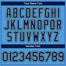 Load image into Gallery viewer, Custom Powder Blue Navy-Aqua Authentic Baseball Jersey