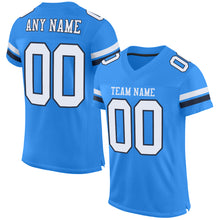 Load image into Gallery viewer, Custom Powder Blue White-Navy Mesh Authentic Football Jersey