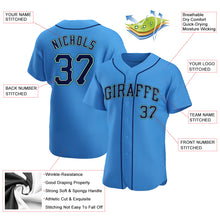 Load image into Gallery viewer, Custom Powder Blue Navy-Aqua Authentic Baseball Jersey