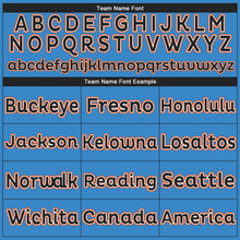 Load image into Gallery viewer, Custom Powder Blue Black-Orange Performance T-Shirt