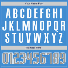 Load image into Gallery viewer, Custom Powder Blue Gray-Navy Authentic Throwback Rib-Knit Baseball Jersey Shirt