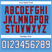 Load image into Gallery viewer, Custom Powder Blue White-Red Authentic Baseball Jersey