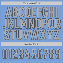 Load image into Gallery viewer, Custom Powder Blue Gray-Dark Gray Authentic Baseball Jersey