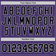 Load image into Gallery viewer, Custom Purple Black-Gray Authentic Baseball Jersey