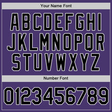 Load image into Gallery viewer, Custom Purple Black-Gray Authentic Baseball Jersey