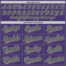Load image into Gallery viewer, Custom Purple Black-Gray Authentic Baseball Jersey