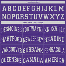 Load image into Gallery viewer, Custom Purple White V-Neck Basketball Jersey