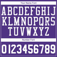 Load image into Gallery viewer, Custom Purple White Round Neck Basketball Jersey