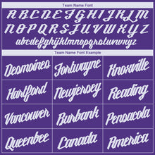 Load image into Gallery viewer, Custom Purple White V-Neck Basketball Jersey