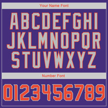 Load image into Gallery viewer, Custom Stitched Purple Orange-Gray Sports Pullover Sweatshirt Hoodie