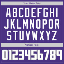 Load image into Gallery viewer, Custom Purple White-Gray Authentic Throwback Rib-Knit Baseball Jersey Shirt