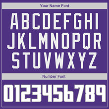 Load image into Gallery viewer, Custom Purple White-Silver Gray Authentic Throwback Basketball Jersey