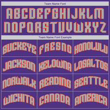 Load image into Gallery viewer, Custom Purple Orange-Silver Gray Authentic Throwback Basketball Jersey